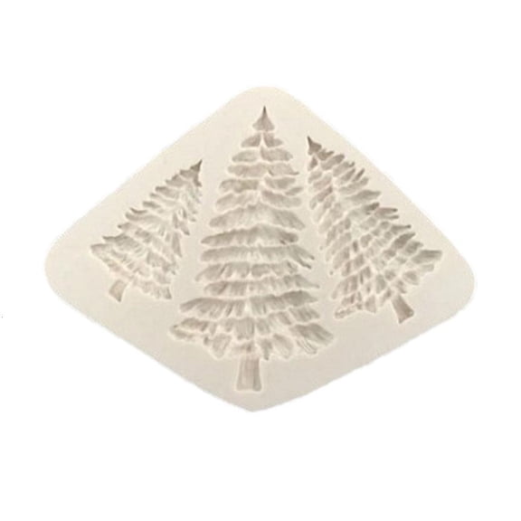 HannLk 3D Christmas Tree Silicone Mold Pine Trees Fondant Cake Decorating Chocolate Baking Mould Candy Pudding Soap Making