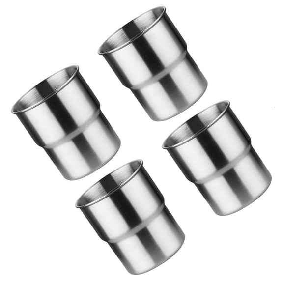 HannLk 4 Pack Stainless Steel Cups Stackable Coffee Tumblers Metal Drinking Glasses