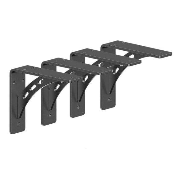 HannLk 4pcs Narrow Wall Shelves Sturdy Metal Bracket 6 Inch Size