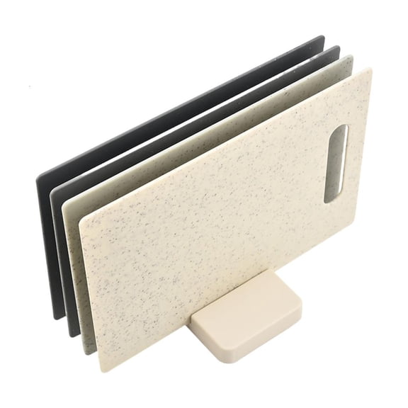 HannLk 4pcs Plastic Cutting Board With Grip Base Rock Appearance Chopping Boards