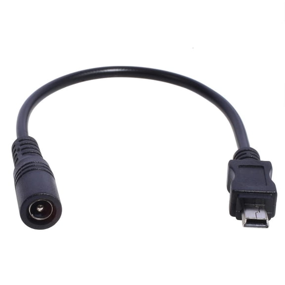 HannLk 5.5x2.1mm Female to Mini USB 5V 3A Charging Cable for Speaker Earphone MP3 MP4