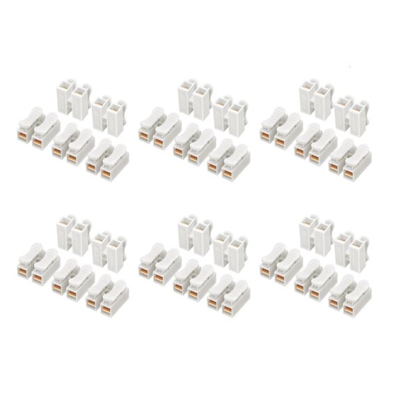 HannLk 5A 2 In 2 Out Quick Connect Spring Wire Terminals Block for Secure Wiring
