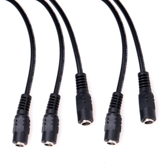 HannLk 5pcs Female DC5.5mmx2.1mm Power Adapter Plugs Pigtail Cable Power Cable