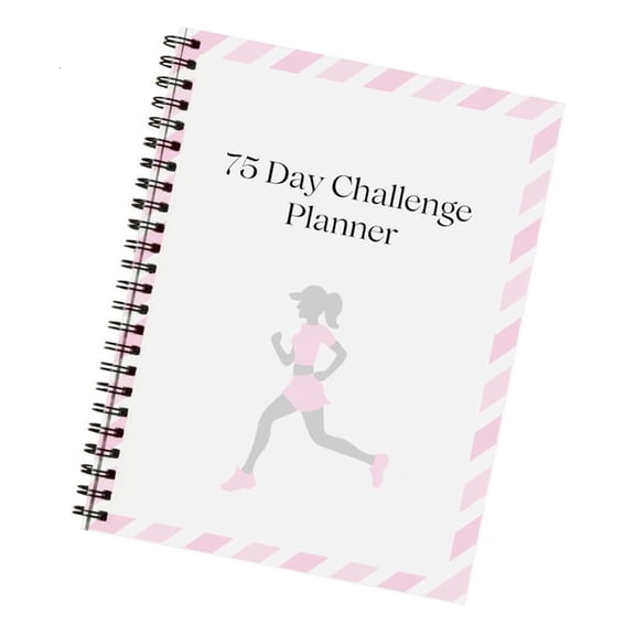 HannLk 75 Day Challenge Planner 21x14cm Fitness Workout Diet Reading Tracking Journal