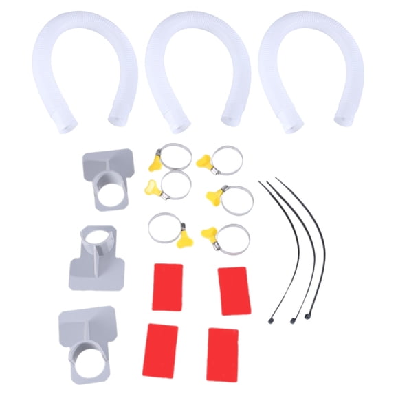 HannLk Above Ground Pool Hose Kit 1.25" x 59" with Secure Holders & Clamps Accessories