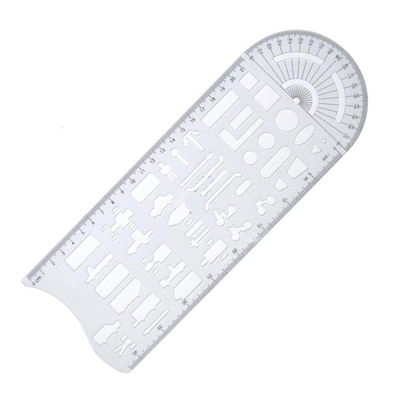 HannLk Accident Scene Templates Measuring Ruler Geometric Templates Drawing Ruler