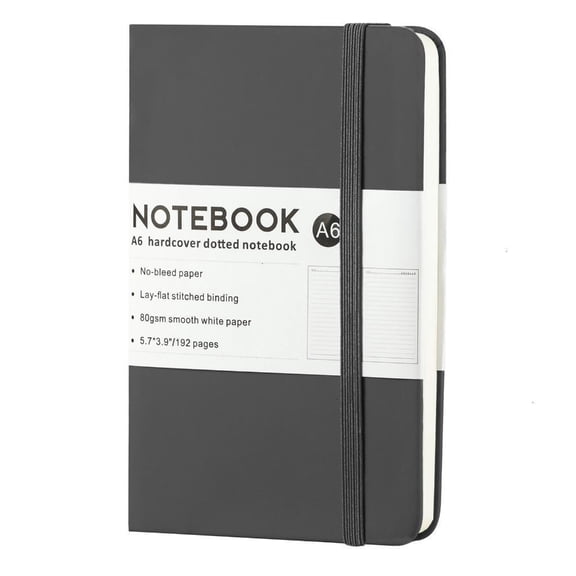 HannLk Business Notebook Journal Elastic Strap Closure Ribbon Page Mark Lined
