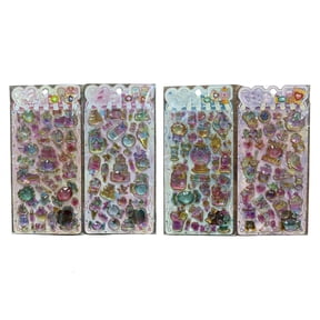 HannLk Cartoon PVC Sticker Food Embossed Sticker For Kids Room School Craft Project