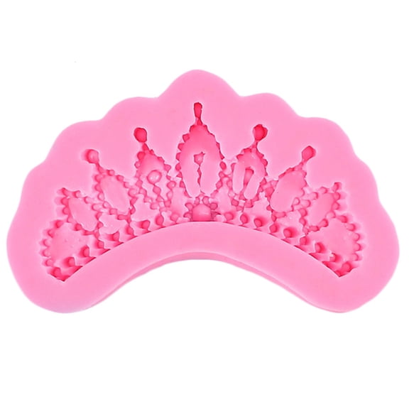 HannLk DIY 3D Crown Fondant Mould Silicone Material Crown Silicone Sugarcraft Moulds
