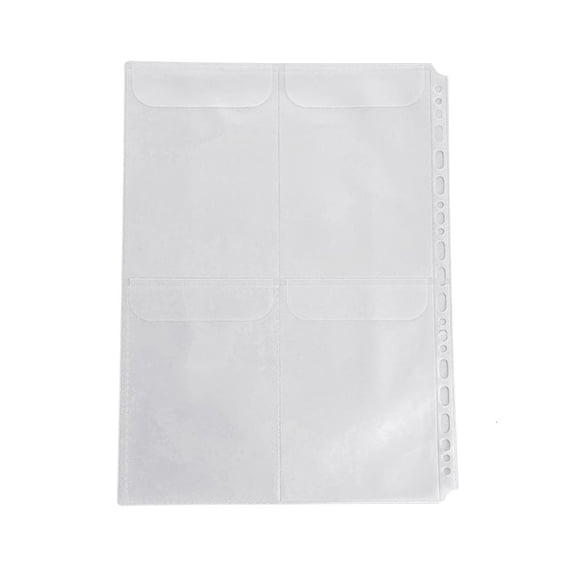 HannLk Document Organizers Refillable 4 Rings Binder Pre-Punched PVC Binder Pocket