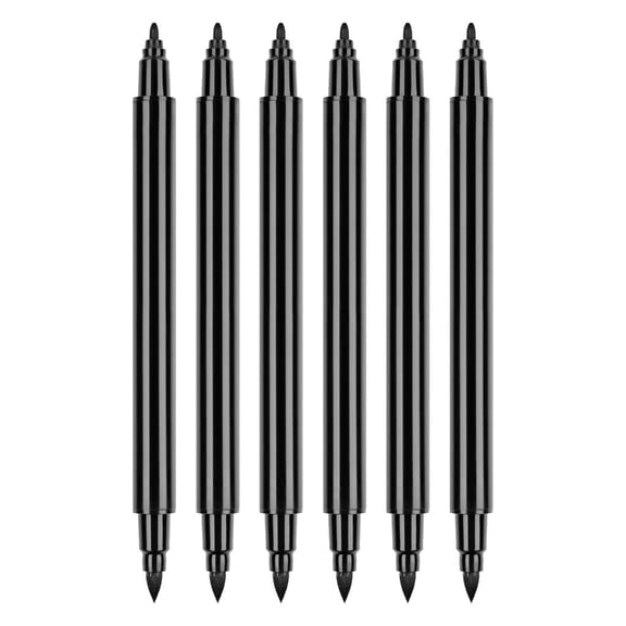 HannLk Double Ended Black Fabric Marker Pen for Shirt Hat Canvas Bag Shoes