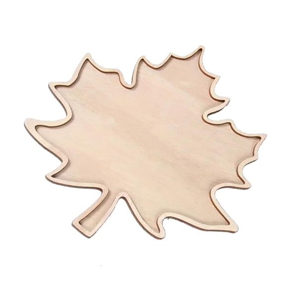 HannLk Durable Maples Leaf Shape Wooden Snacks Tray For Holiday Parties And Home Decors