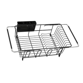 HannLk Durable Steel Sink Mounted Dish Drainer Featuring Customizable Width