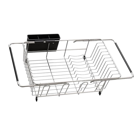 HannLk Durable Steel Sink Mounted Dish Drainer Featuring Customizable Width