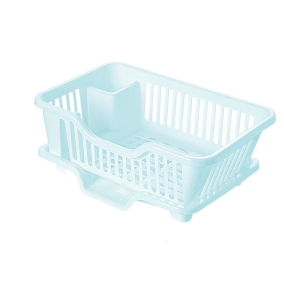 HannLk Efficient Plastic Kitchen Dish Rack Tilted Designs for Quick Water Drainage