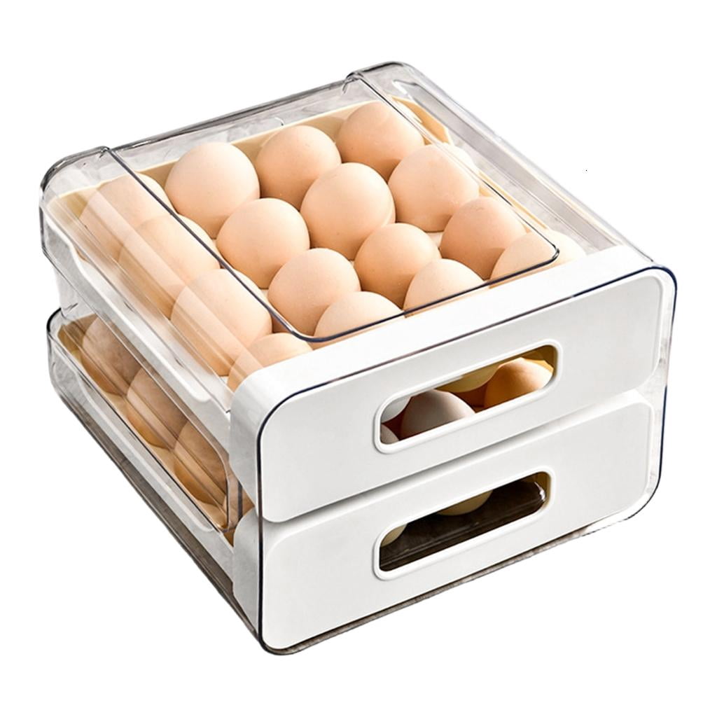 HannLk Eggs Holder for Refrigerator Drawer Eggs Container for Fridge Eggs Organizer