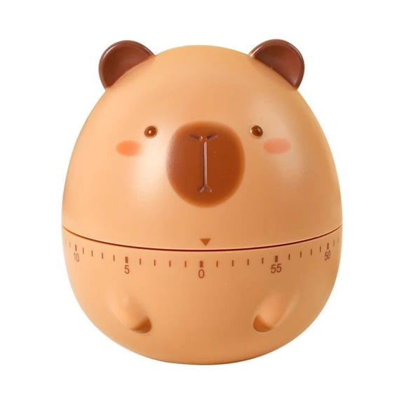 HannLk Elegant Capybara Shape Mechanical Countdowns Timer for Kitchen Or Desk Space