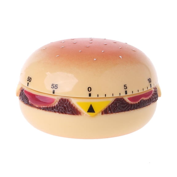 HannLk Hamburger 60 Minute Mechanical Timer Countdown Alarm Kitchen Cooking Reminder To
