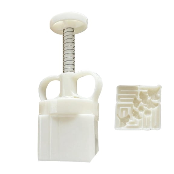 HannLk Hand-Pressure Moon Cake Molds 3D Leaf Pattern Cookie Stamp Moon Cake Maker