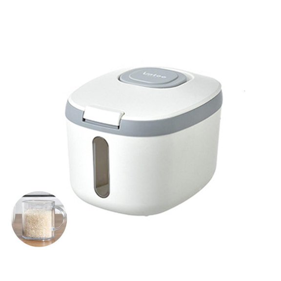 HannLk Home Rice Grain Storage Box Pet Food Organize Box Large Flour Con