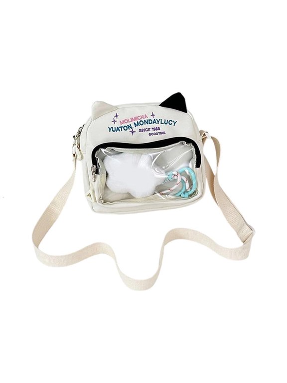Large Capacity Satchel Transparent Crossbody Bag For Outdoor Activity