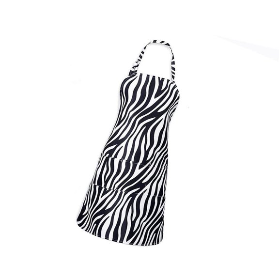 HannLk Leopard Printing Apron Soft Polyester Adjustable NeckStrap Waterproof Apron