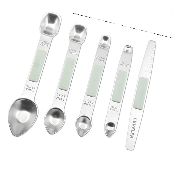 HannLk Magnetic Measuring Spoon Set Teaspoon and Tablespoon Measure Spoon Adjustable