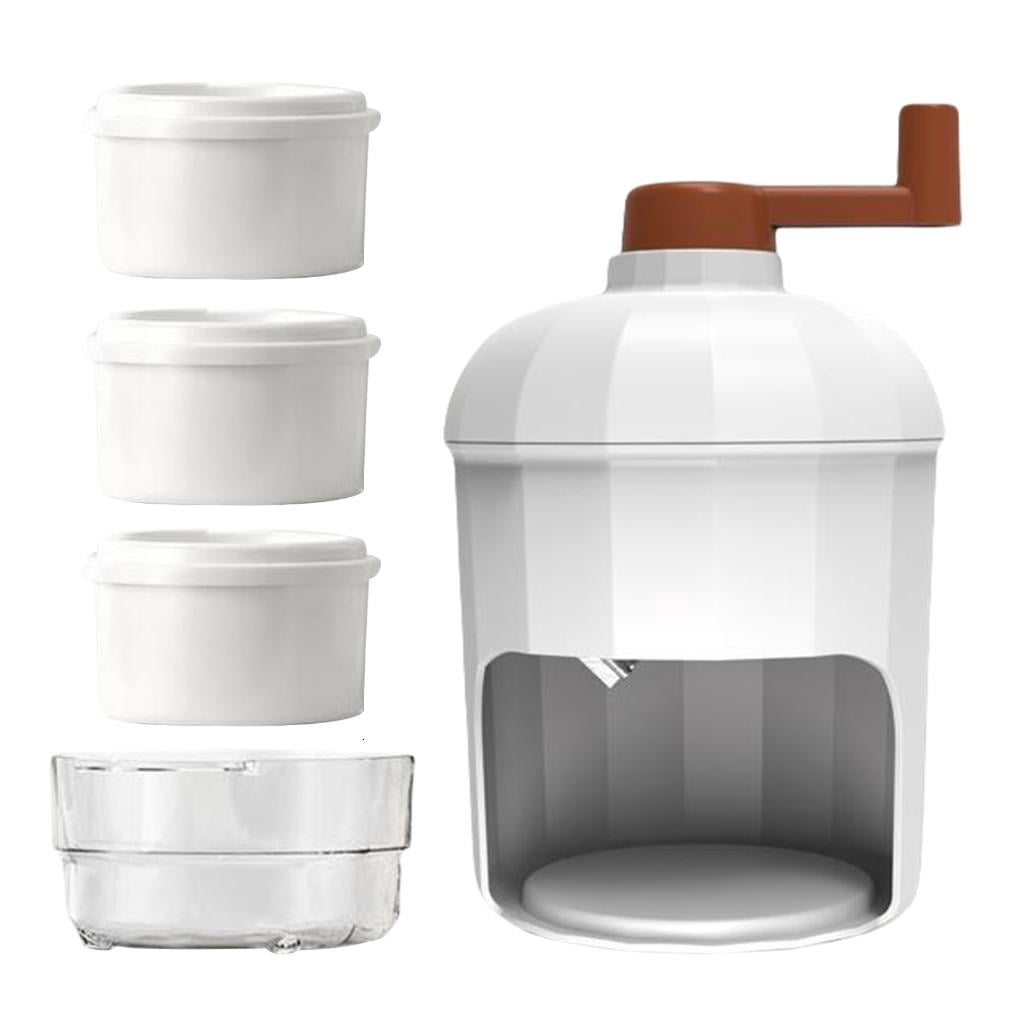 HannLk Manual Ice Shavers Portable Snow Cone & Slushies Machine with Ice Tray