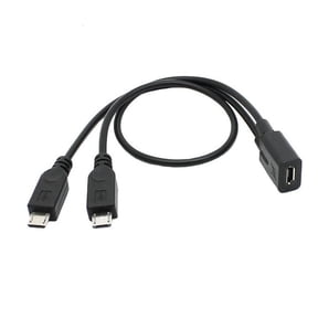 HannLk Micro USB Female to 2 Micro USB Male Splitter Cable Wire USB Accessories