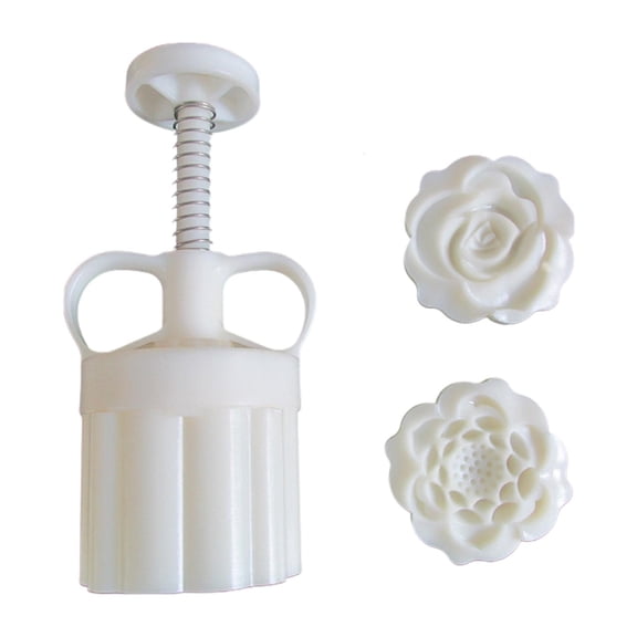 HannLk Moon Cake Mould Hand Pressure Cookies Cutter Smooth Exquisite Rose Lotus Shape