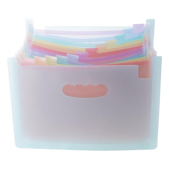 HannLk Multi-layer A4 Document Standing Accordions File Folder 13 Pockets/24 Pockets