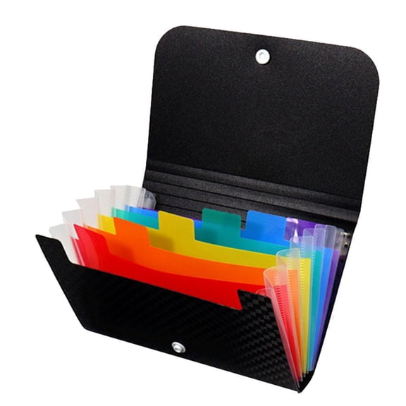 HannLk Multi-layer File Wallet PP Receipt Folder Financial Bills Organizer A6 Pockets
