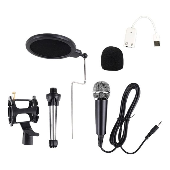HannLk MultiDevice Compatible Condenser Mic Kit for Vibrantly Audios Capturing