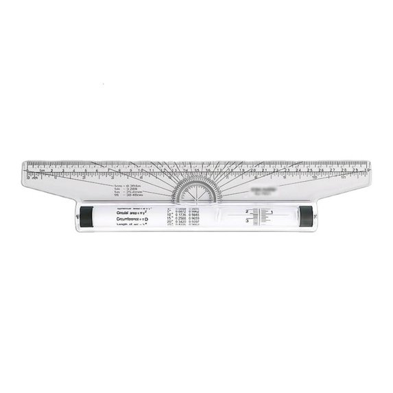 HannLk Multipurpose Rolling Parallel Ruler Plastic Drawing Ruler Measurement Tool