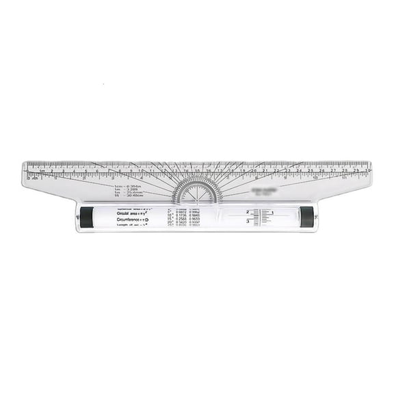 HannLk Multipurpose Rolling Parallel Ruler Plastic Drawing Ruler Measurement Tool