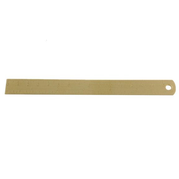 HannLk Outdoor Brass Ruler Bookmark Double Scale for Cm&Inch Digital For Traveler Noteb