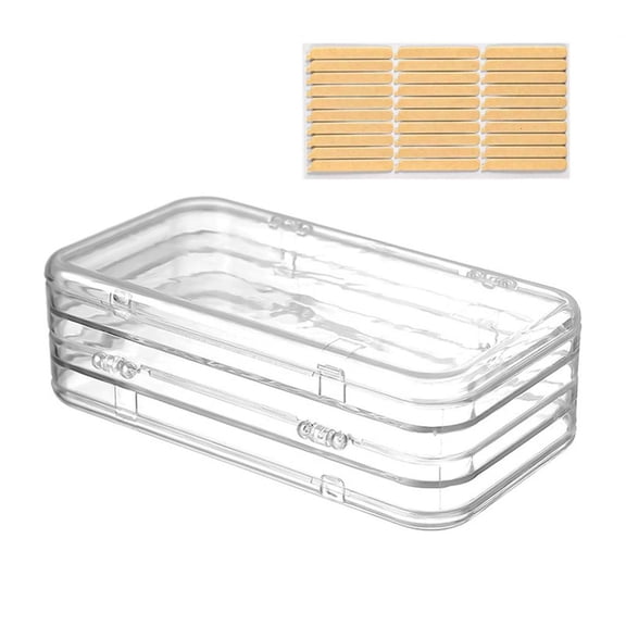 HannLk Portable Plastic Storage Box For Nail Art Tools Sealed Lid Home Office Use