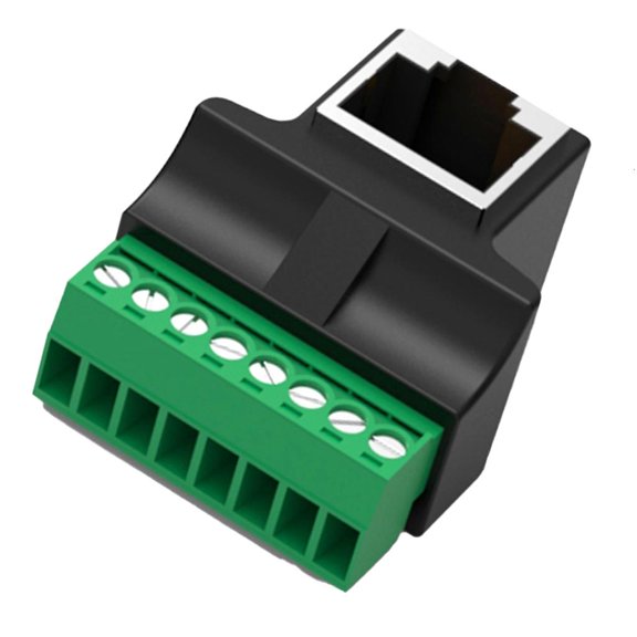 HannLk RJ45 to 8 Pin Screw Term Block Terminal Connector RJ45 Female 8P8C to 8 Pin