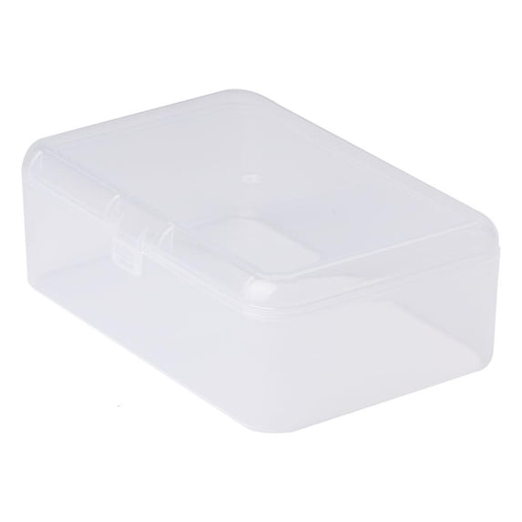 HannLk Rectangular Plastic Clear Transparent Storage Box Collection Container Organizer