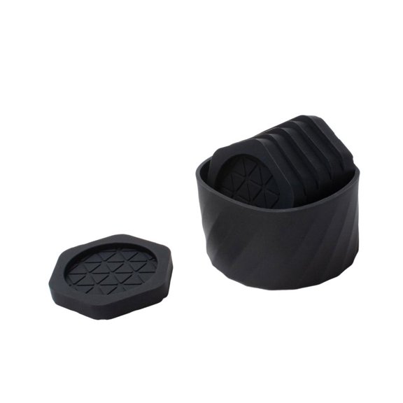 HannLk Reusable Hexagonal Coaster Set Nonskid Bottom Storage Box Dining Table Decors