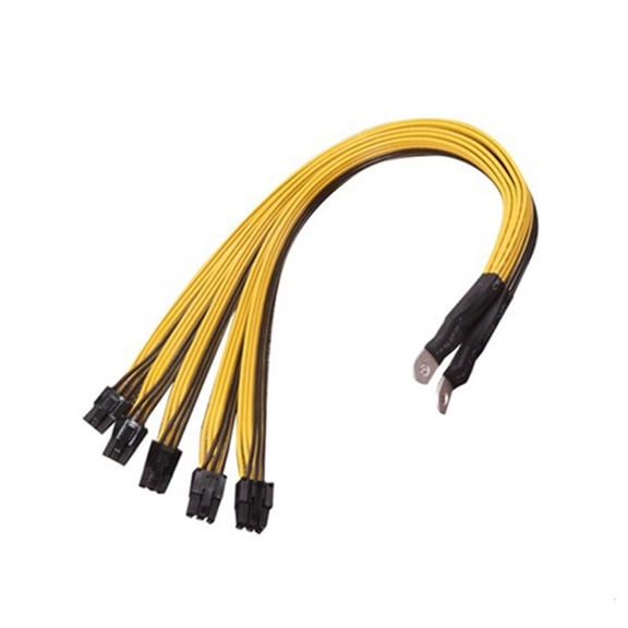 HannLk S7 S9 A 5x Pci-e Pcie 6pin Gpu Graphics Card Splitter Power Cable Btc Miner