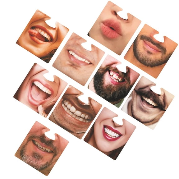 HannLk Set of 10 Entertaining Face Cover Cup Mats Set Fun Face Cup Pad Unique