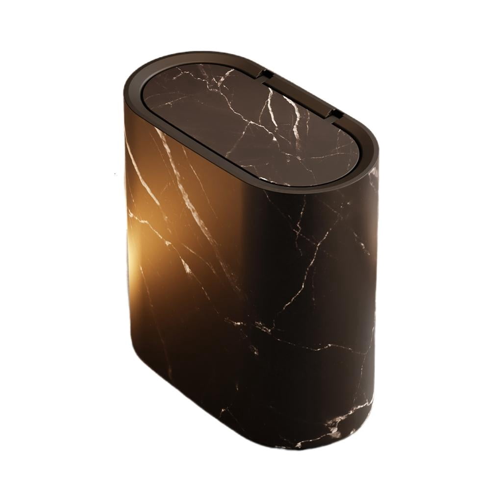 HannLk Small Small Garbage Can Lidded Bathroom Trash Can Odor Proof Waste Bin