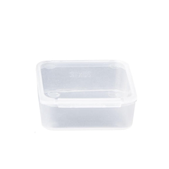 HannLk Small Square Clear Storage Box Transparent Container Display for Case