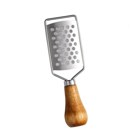 HannLk Small Steel Grater Nonslip Wood Handle Cheese Vegetable Shredding Kitchen Tool
