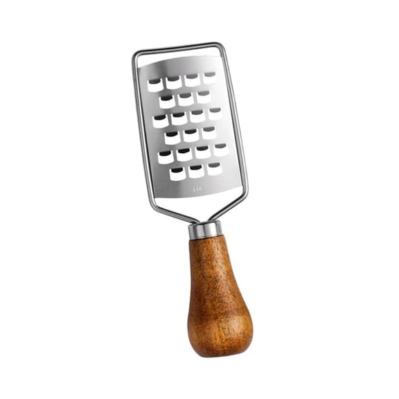 HannLk Small Steel Grater Nonslip Wood Handle Cheese Vegetable Shredding Kitchen Tool