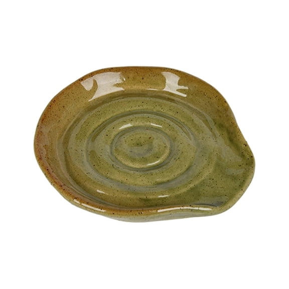 HannLk Smooth Glazed Ceramic Spoon Rest Cooking Utensil Holder Kitchen Decoration