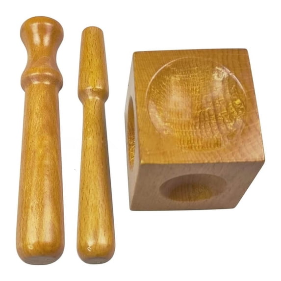 HannLk Solid Wood Doming Block Dapping Punches Wood Dapping Block Wood ...