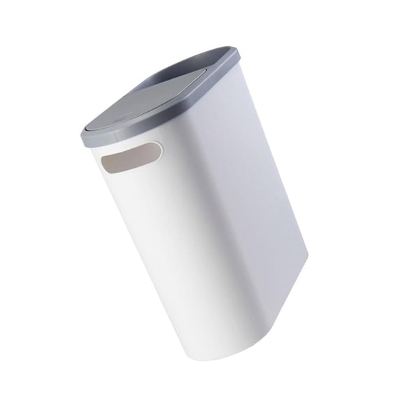 HannLk Space Saving Hand Press Trash Receptacle Garbage Can for Limited Space