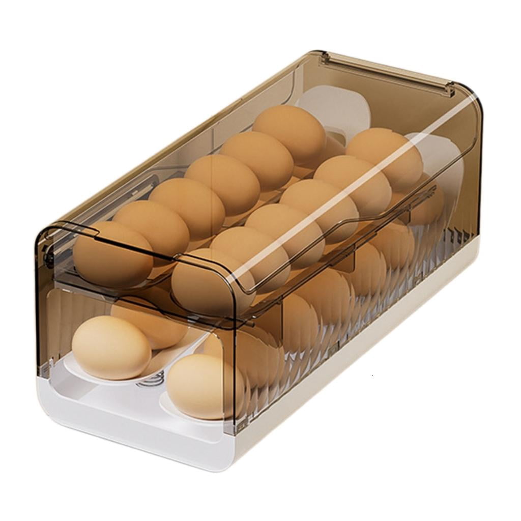 HannLk Space Saving Refrigerator Eggs Holder Eggs Storage Organizer For Easy Access